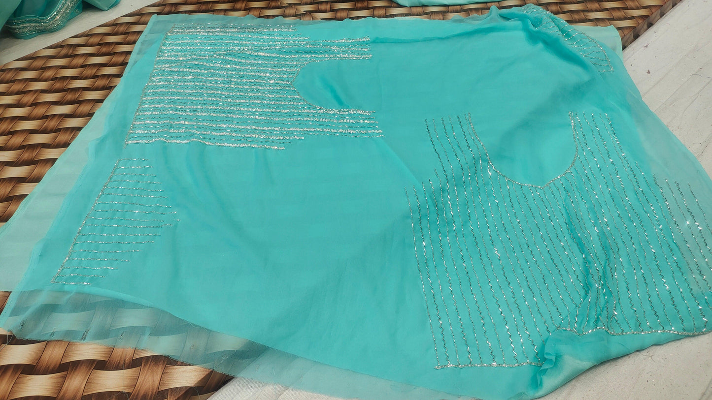 Blue Sequence work Lehenga