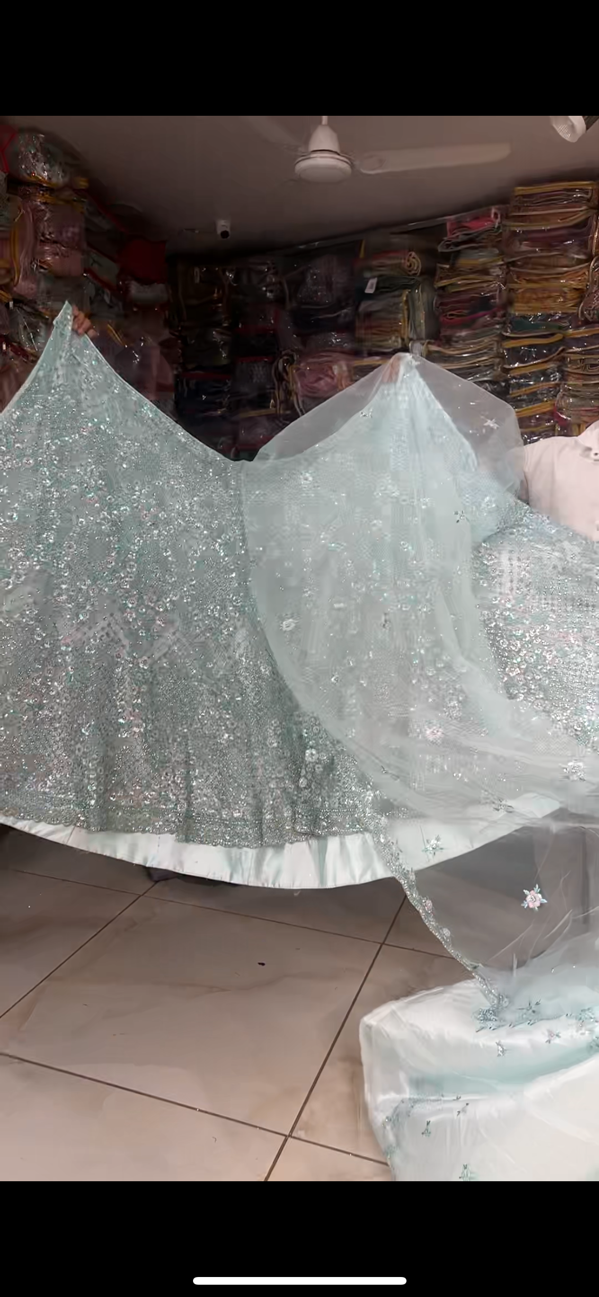 Awesome aqua green blue PDP Lehenga