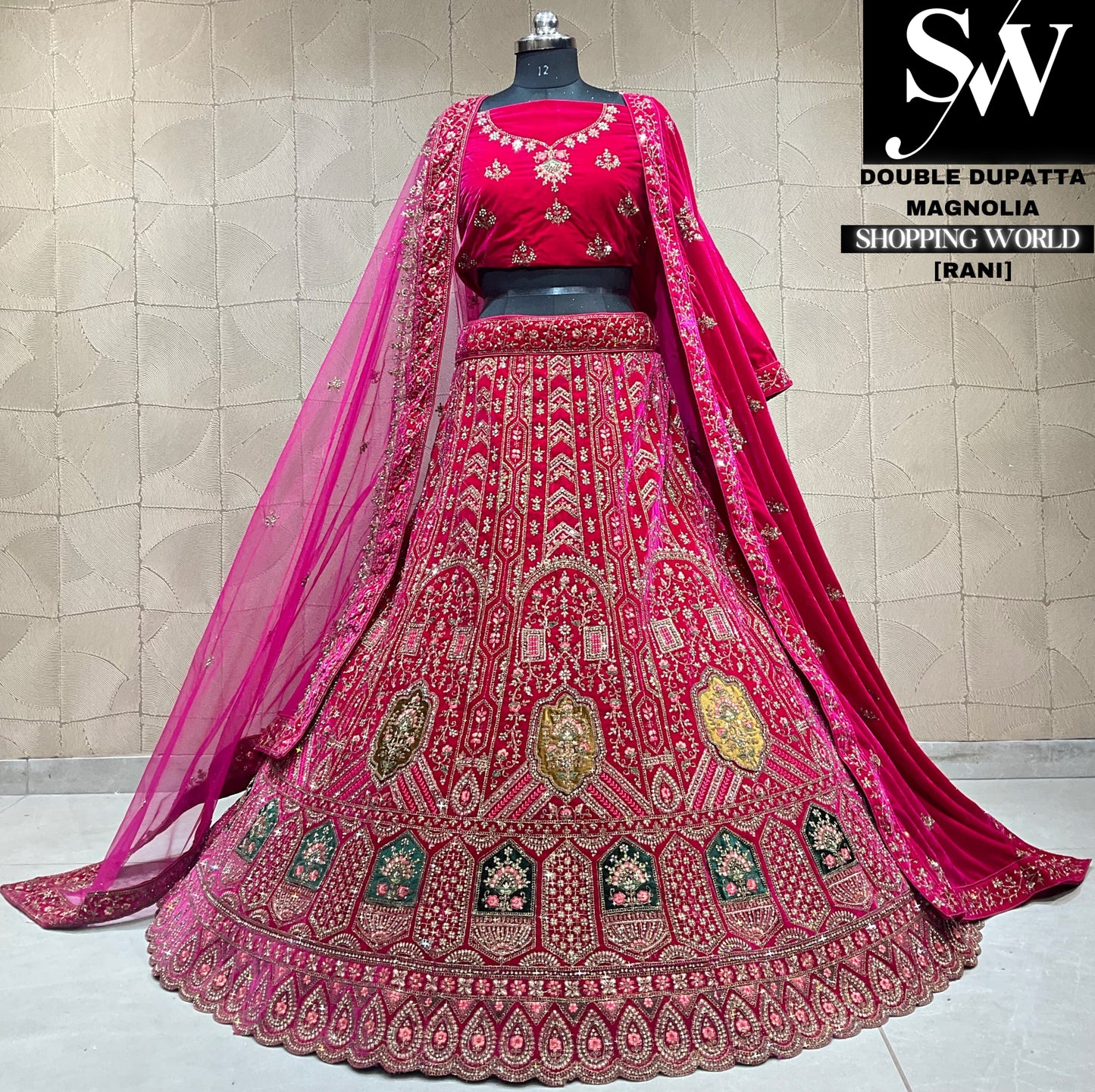 Elegant rani pink Lehenga