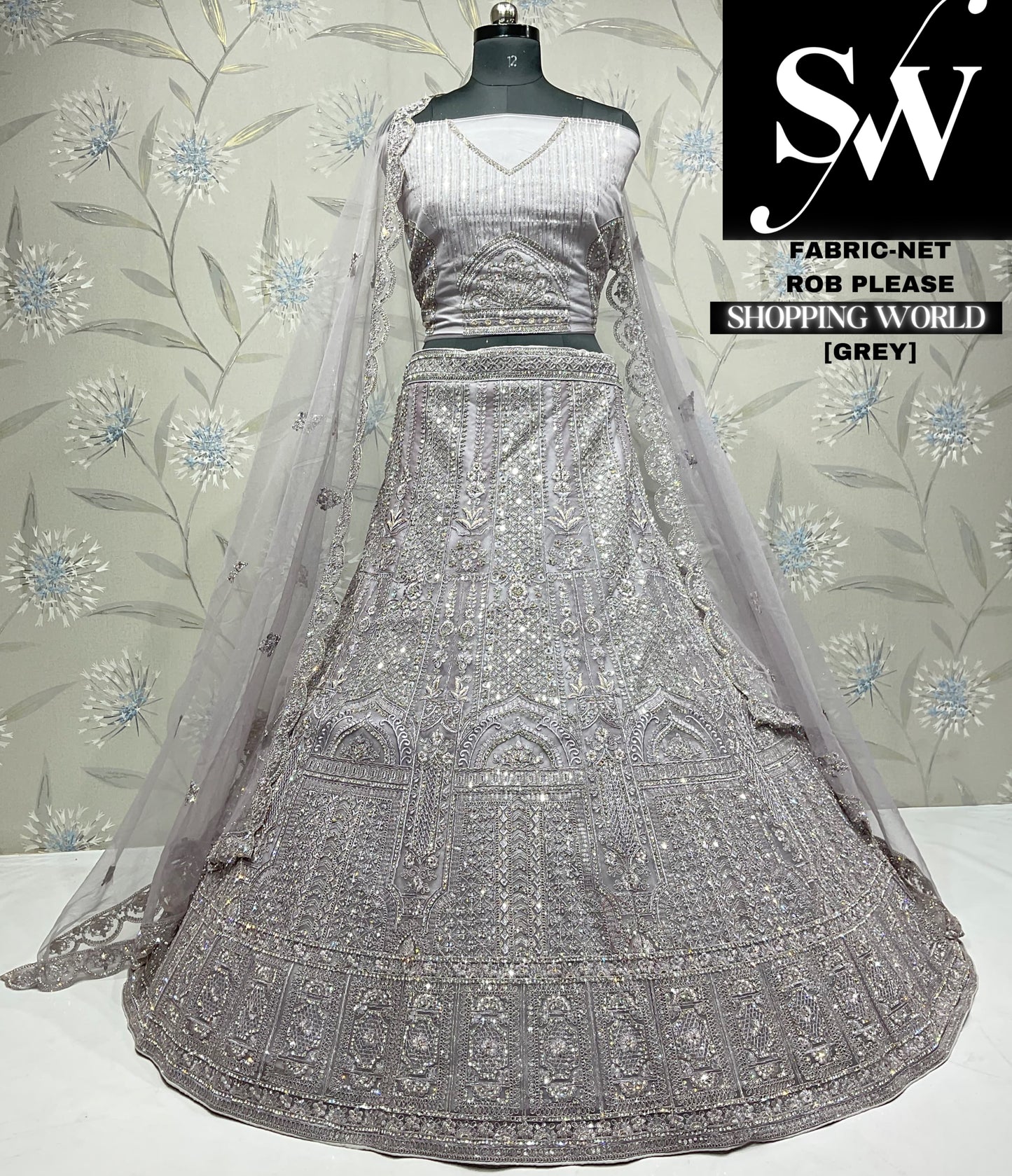 Khoobsurat grey Lehenga