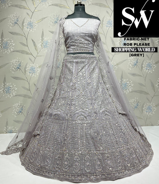 Khoobsurat grey Lehenga