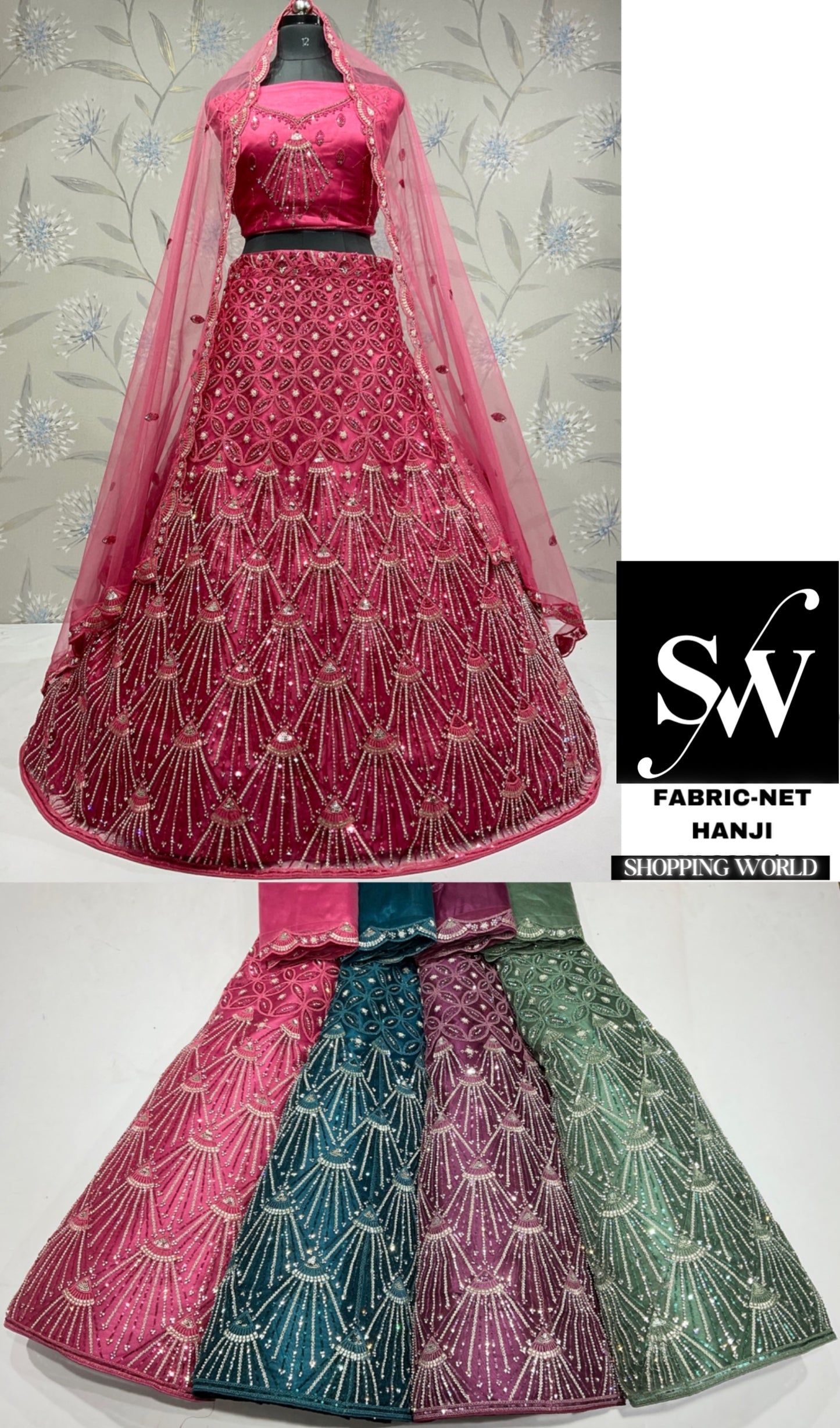 Cute teal pink Lehenga