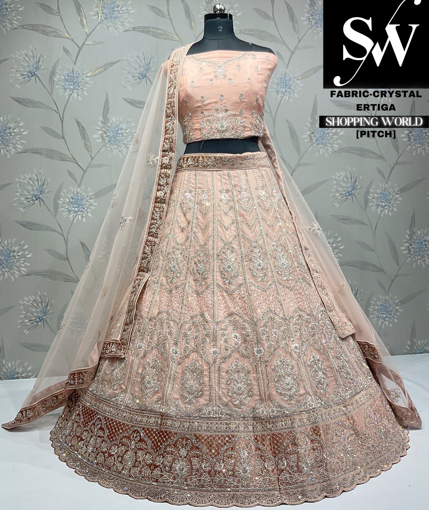 Lavishing peach Lehenga