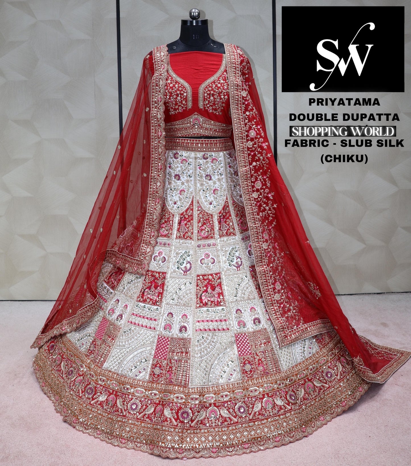 Chiku Lehenga slub silk fabric