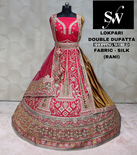 Rani Pink Lehenga silk fabric