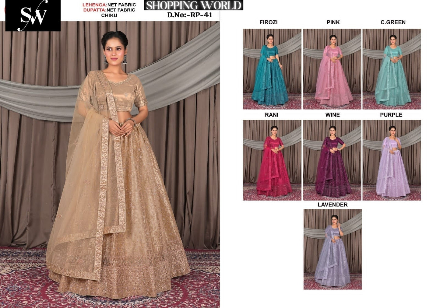 Chiku Net Fabric lehenga