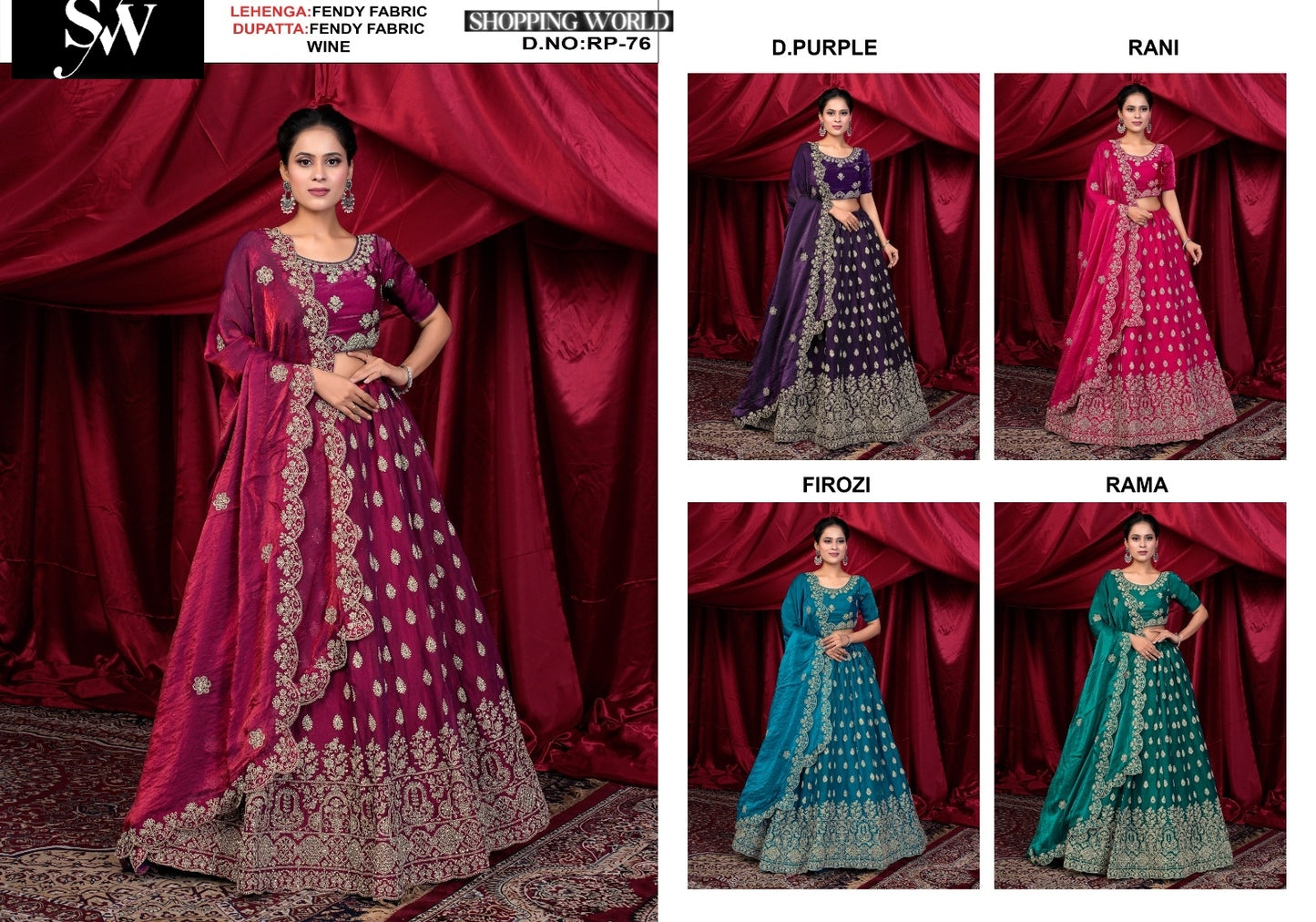 Wine Lehenga Fendy fabric lehenga