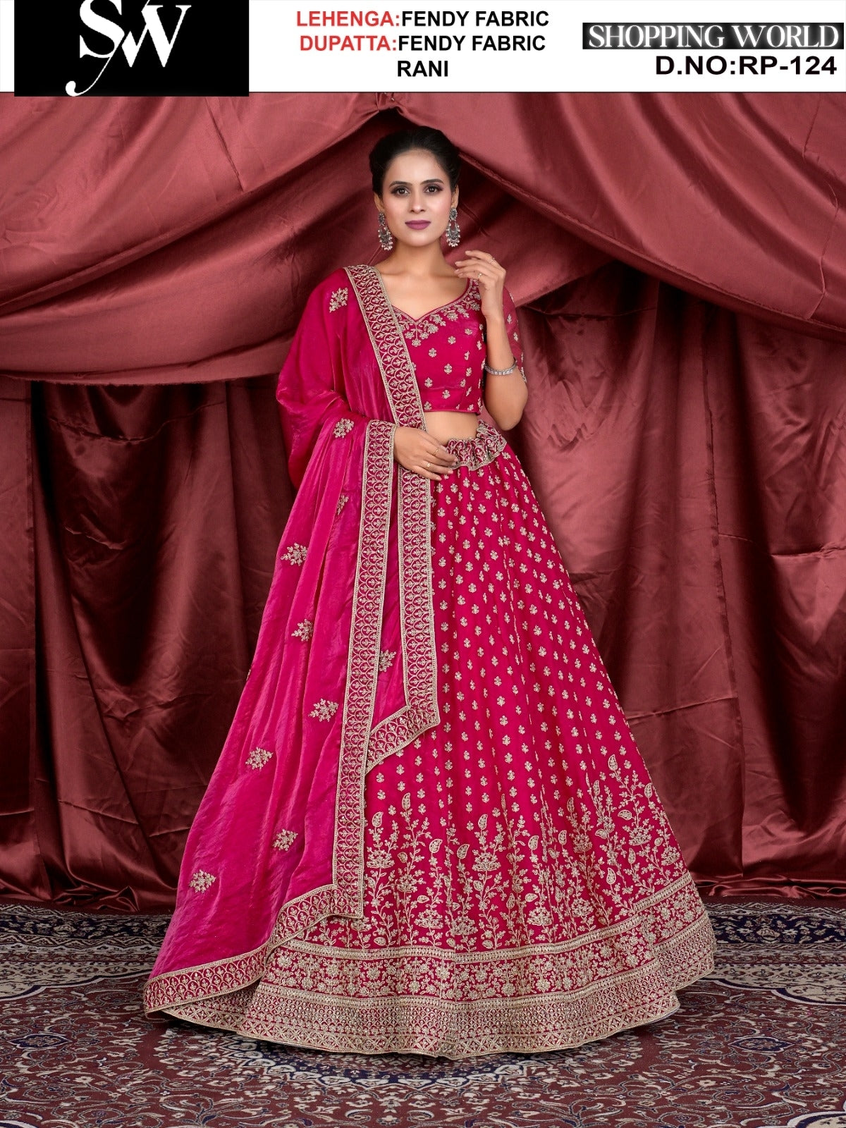 Rani Fendy fabric lehenga