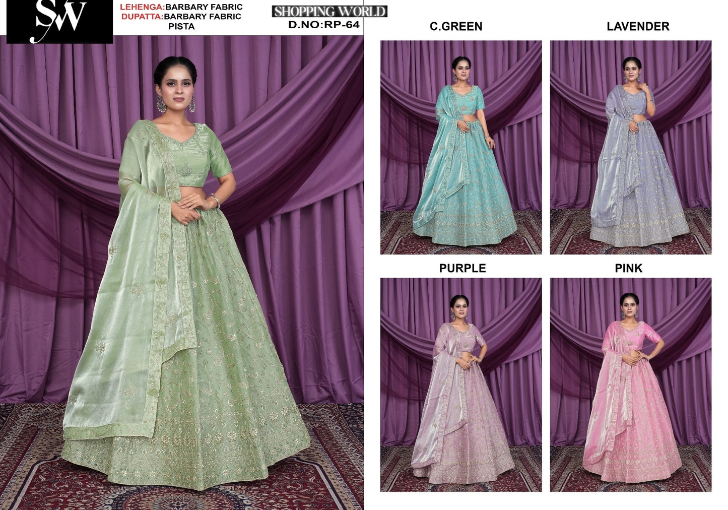 Pista Burberry Fabric lehenga