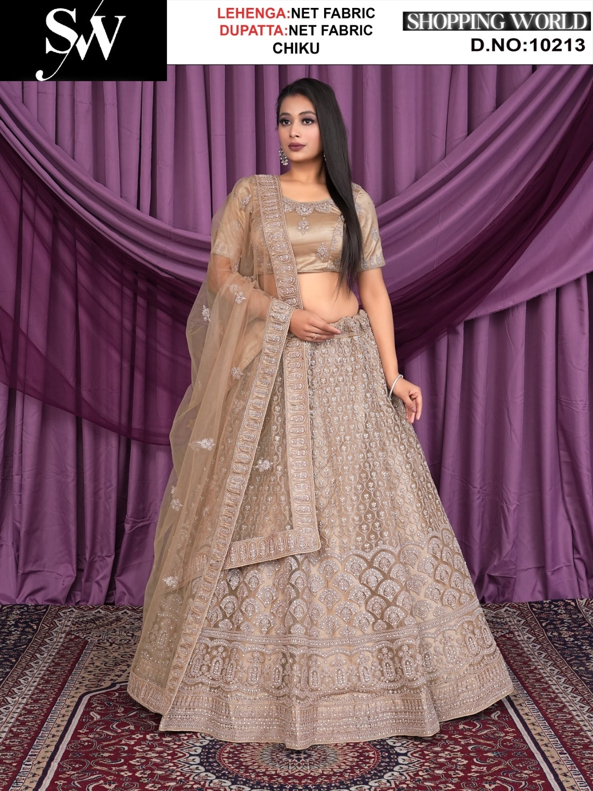 Chiku Net fabric lehenga