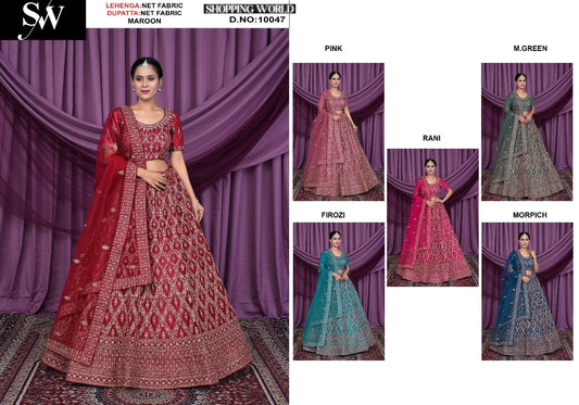 Multi net Fabric lehenga