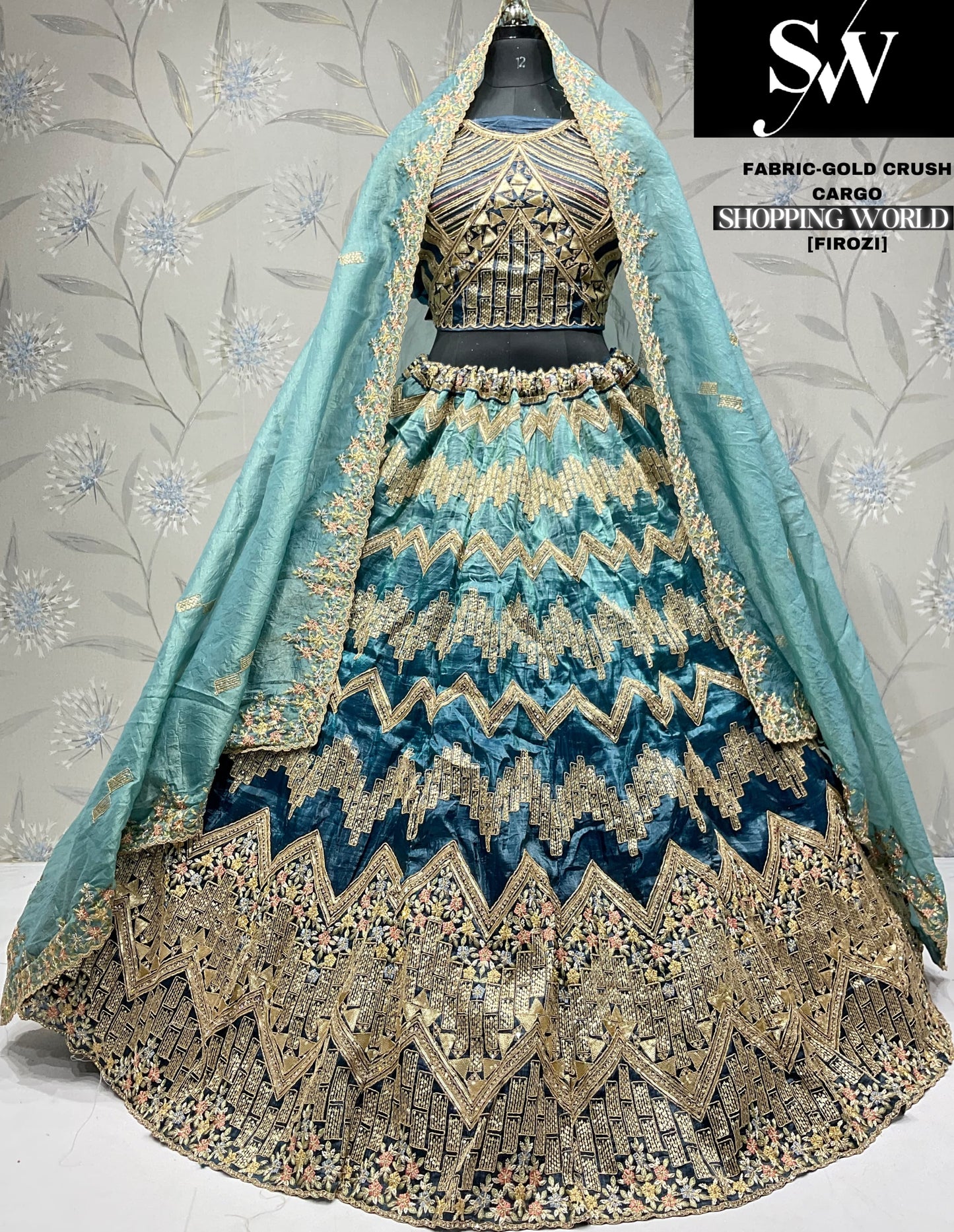 Cute purple gold crush party wear Lehenga