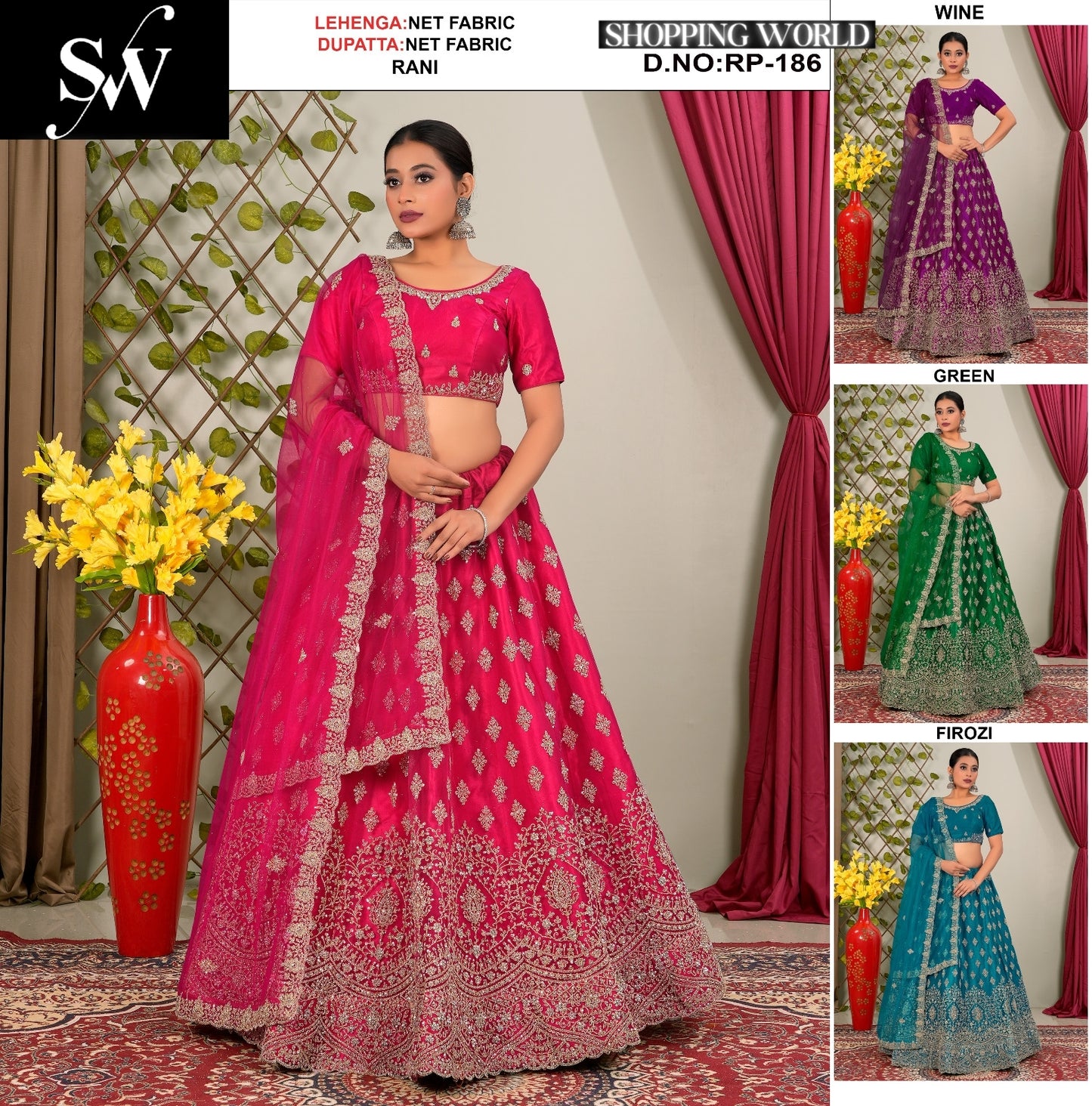 Awesome Net rani Lehenga