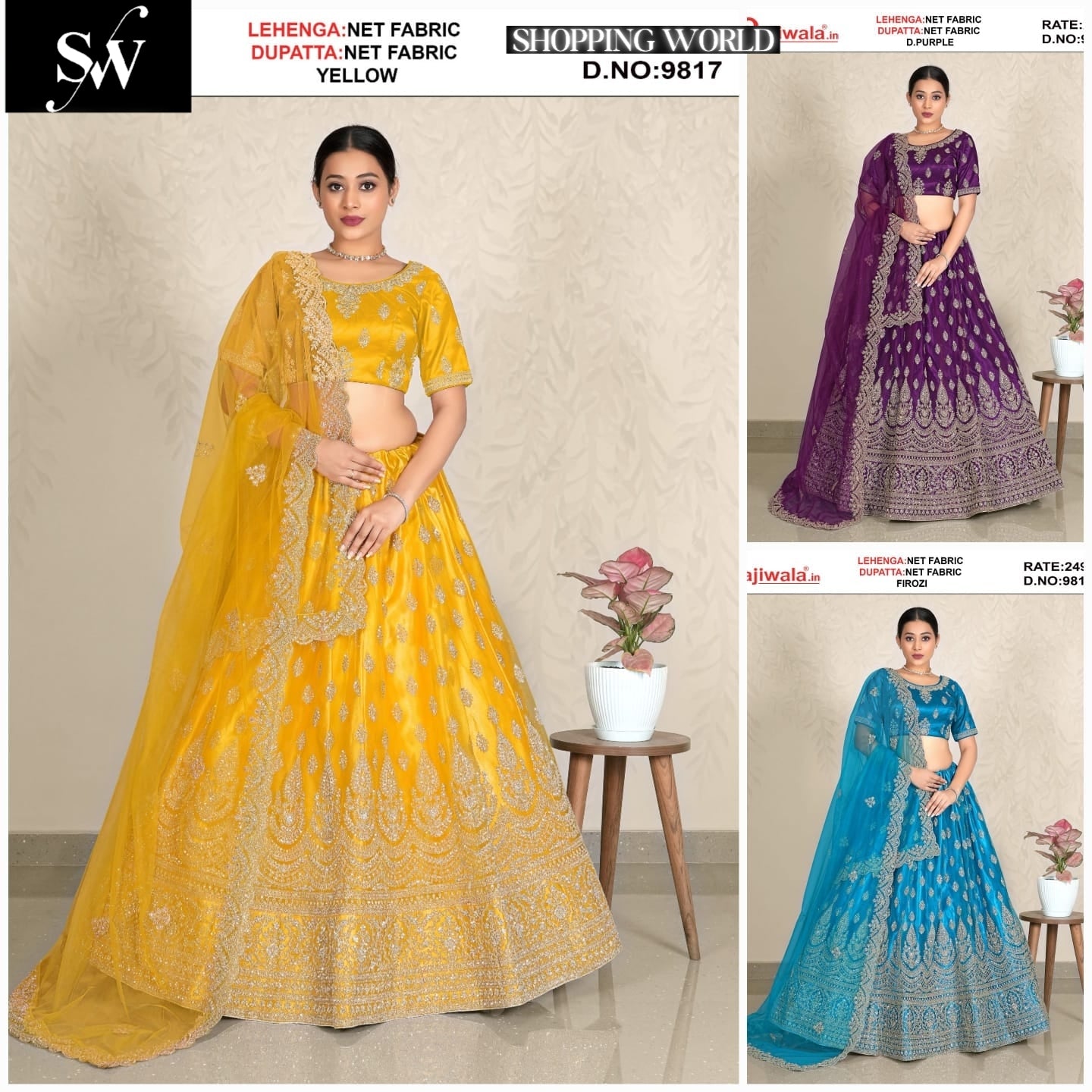 Pleasing net yellow Lehenga