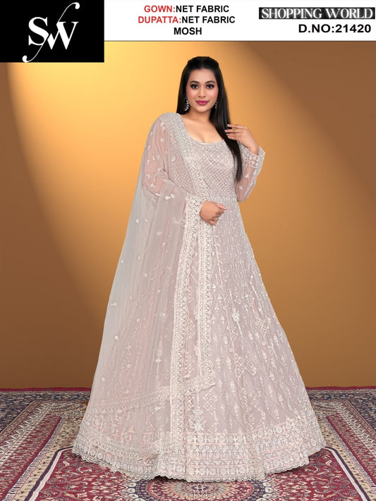 Designer mosh net Fabric lehenga long dress muslim special upto large xl size