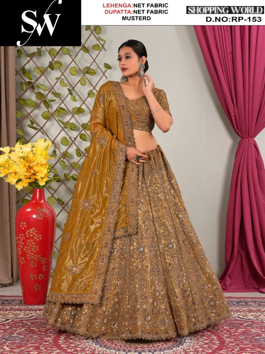 Fabulous Net Fabric pink lehenga
