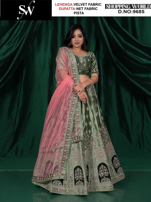 Something different pink Net Lehenga