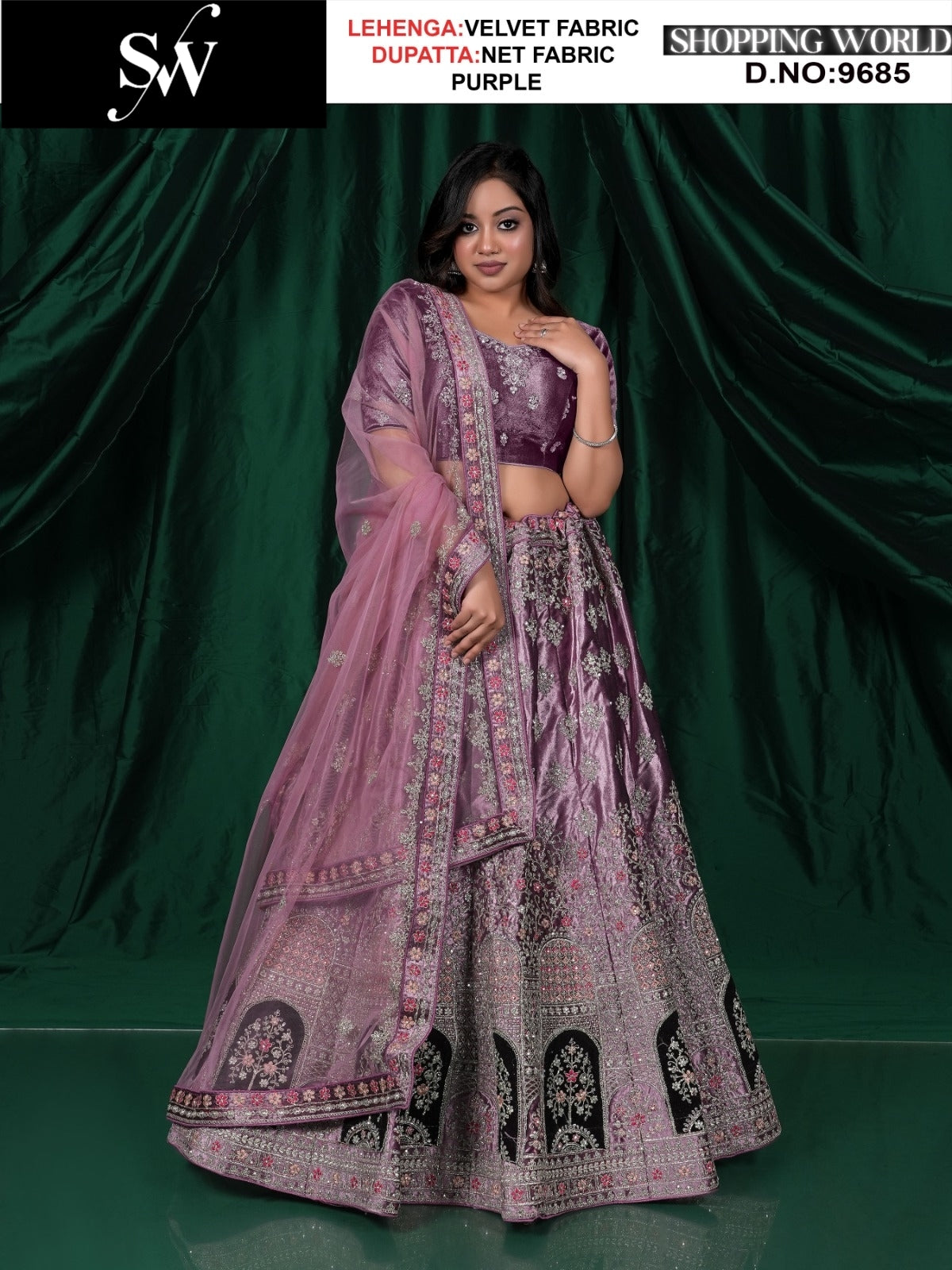 Lavishing pista green Net Lehenga