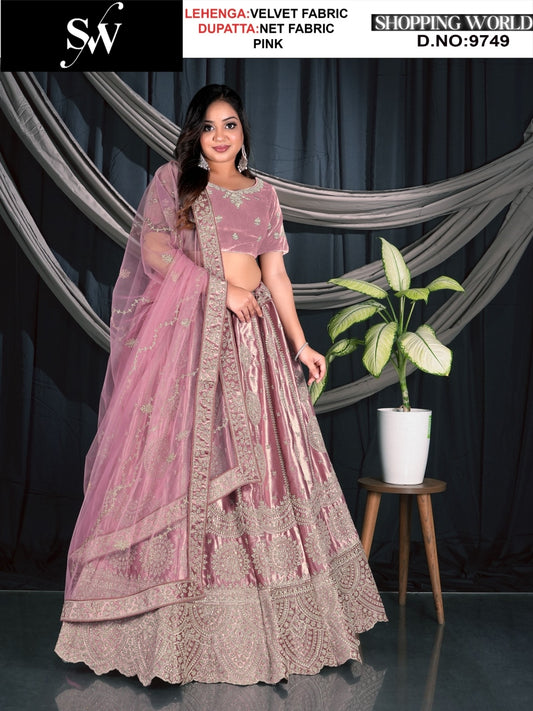 Pleasing purple Net Lehenga