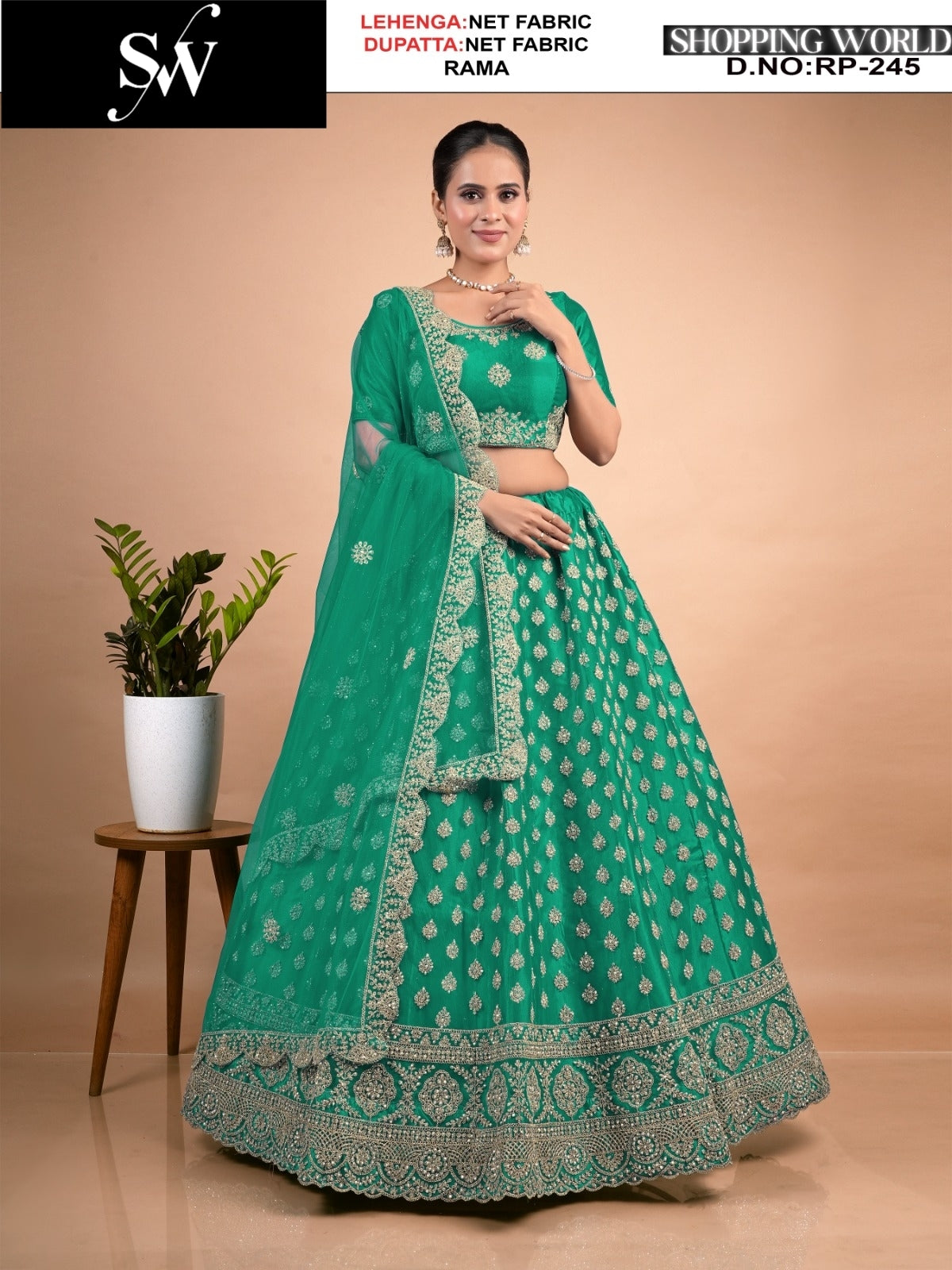 Stunning wine Net Lehenga
