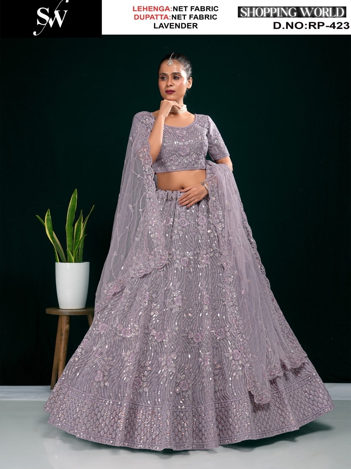 Cute purple Net Lehenga