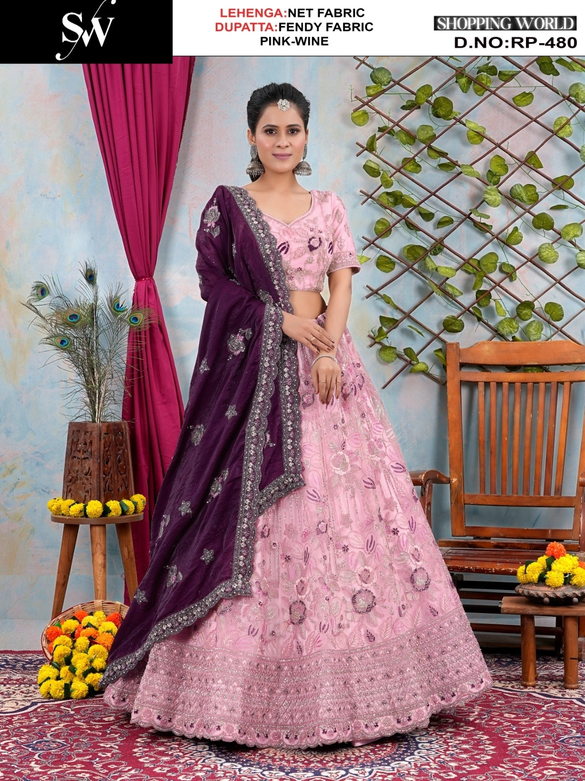 deep pink net fish cut lehenga choli with dupatta Stunning pink wine Net Lehenga – Shopping World