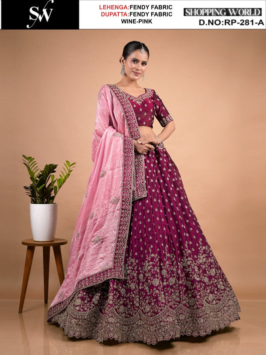 Astonishing Jamuni light purple Fendy Lehenga