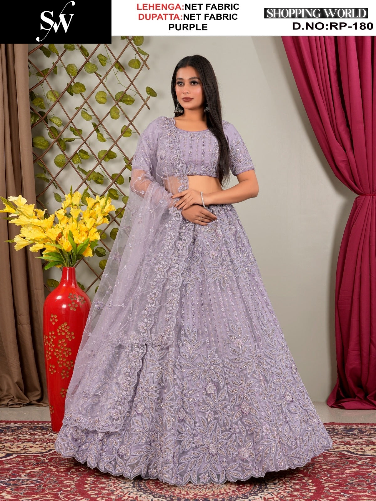 Fabulous pink Net Lehenga