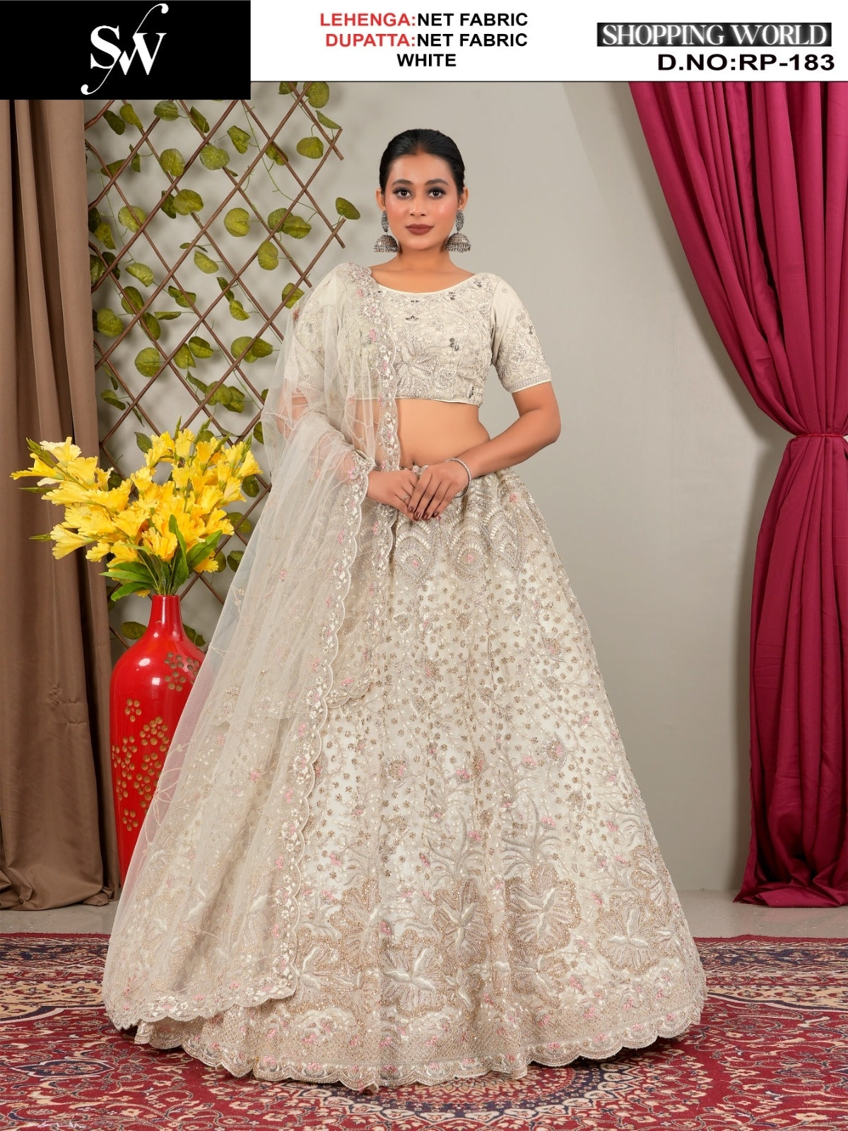 Engaging pink Net Lehenga