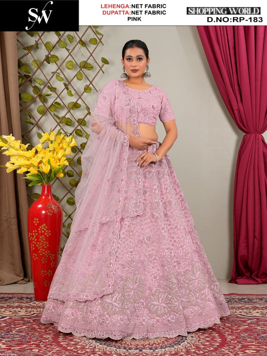 Delightful white Net Lehenga