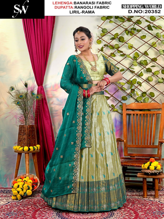 Pleasing lavender wine Banarasi Lehenga