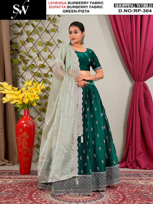 Fantástica lehenga Burberry azul marino Morpich