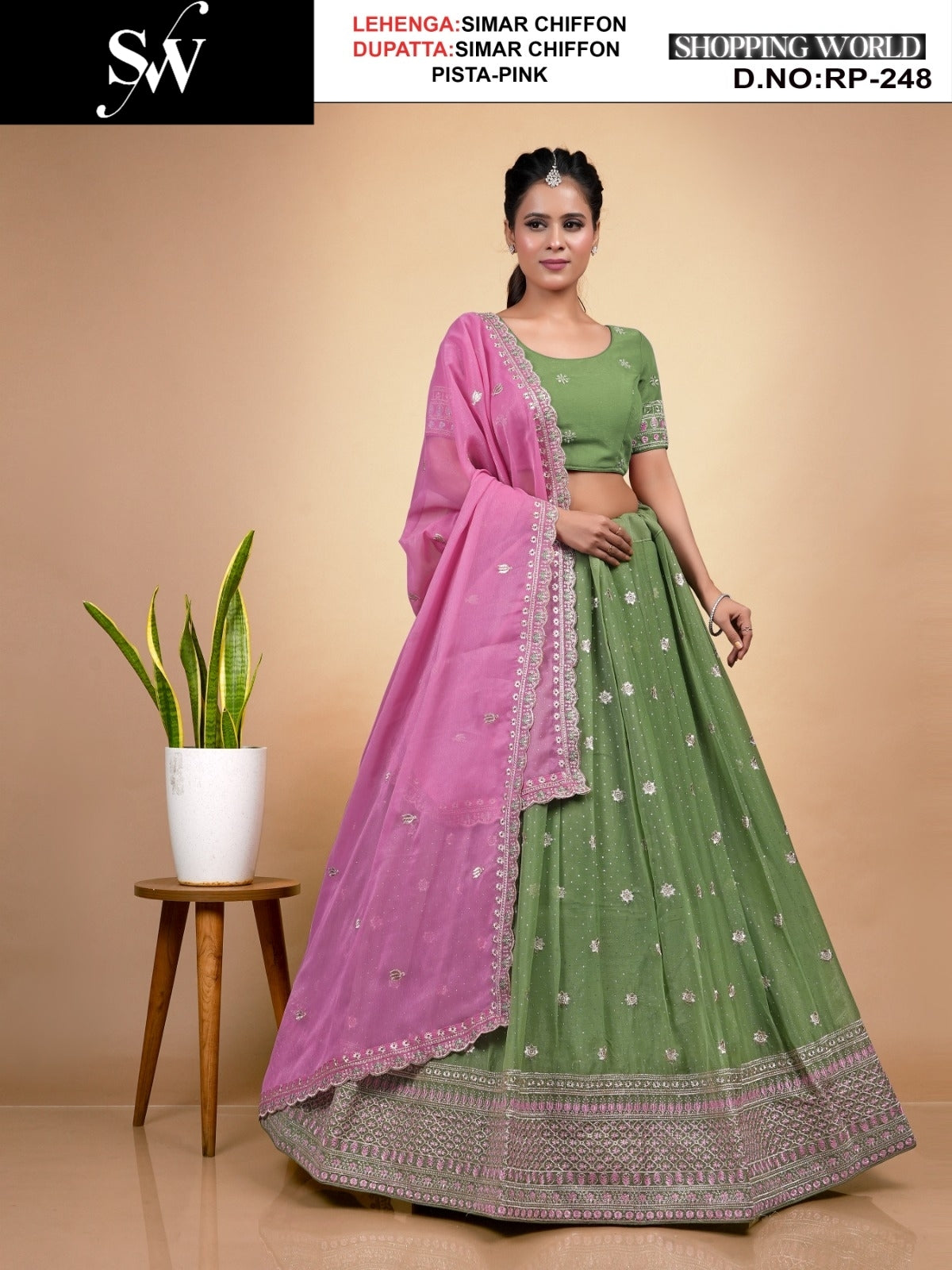 Attractive light firozi gajri Simar chiffon Lehenga
