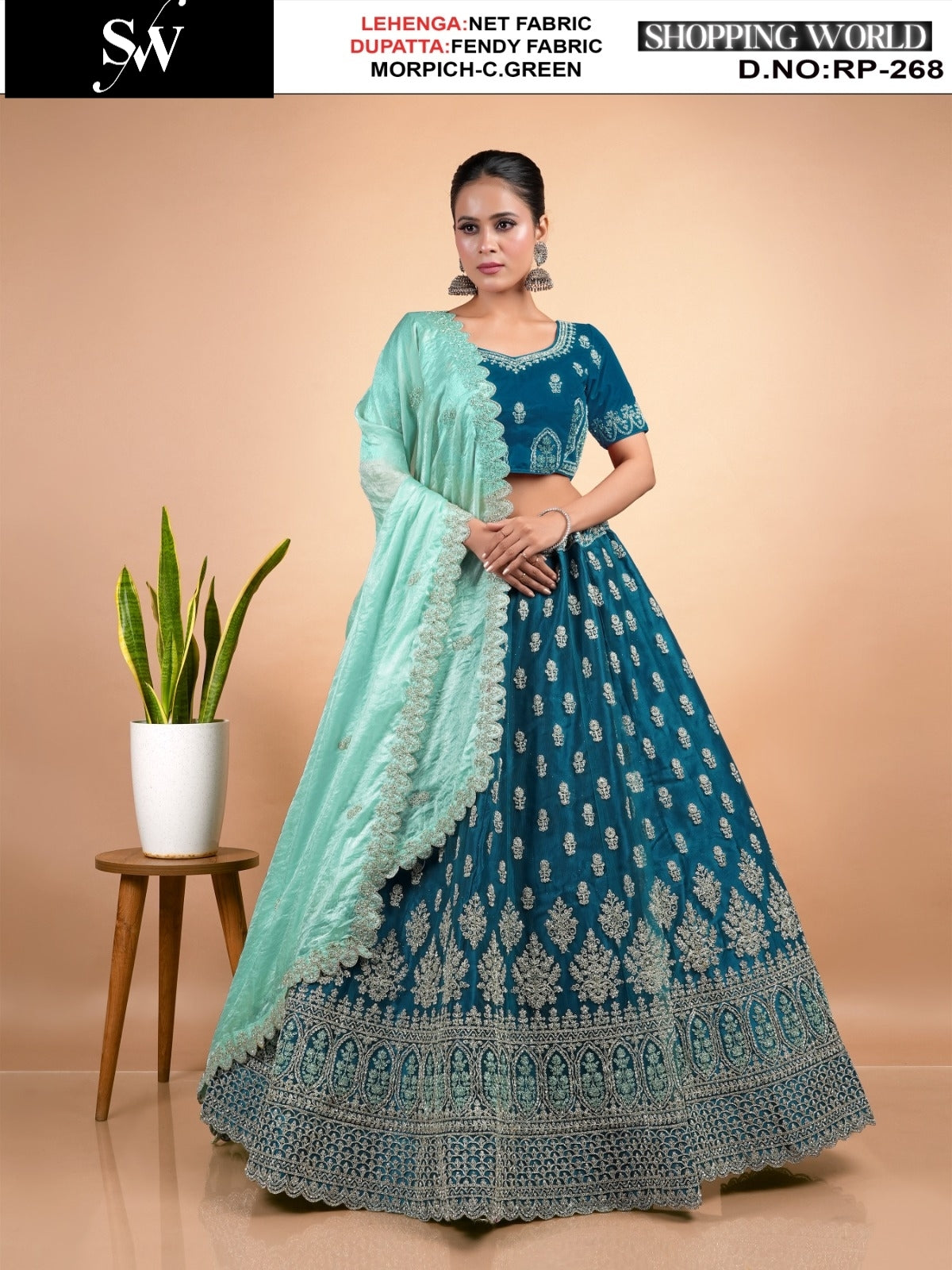 Majestic Mustard Green Net Lehenga