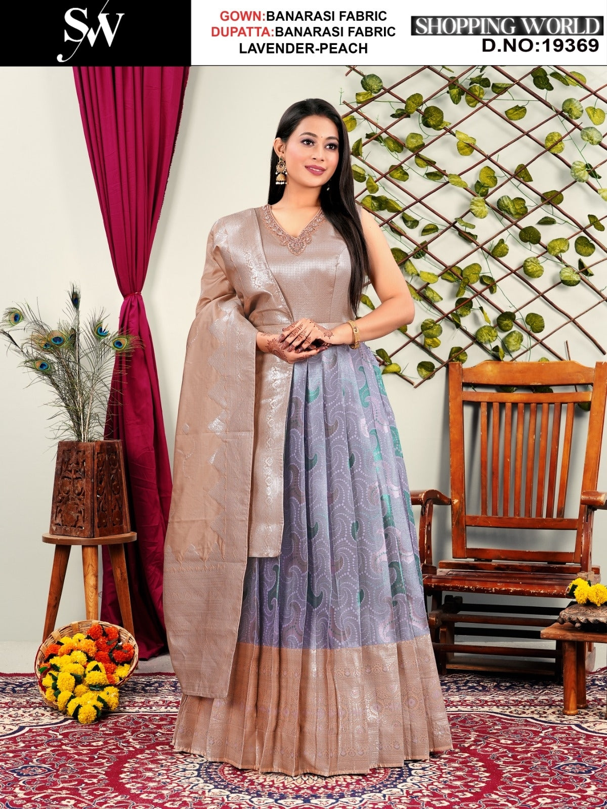 Fabulous Pista mehendi Banarasi Lehenga