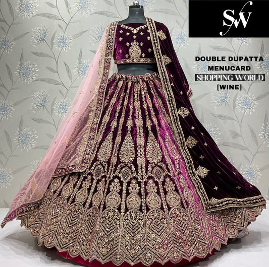 Awesome wine maroon Lehenga