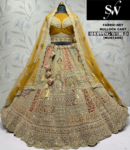 Embellished wine net Lehenga