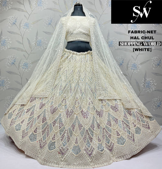 Lehenga azul cielo cautivador