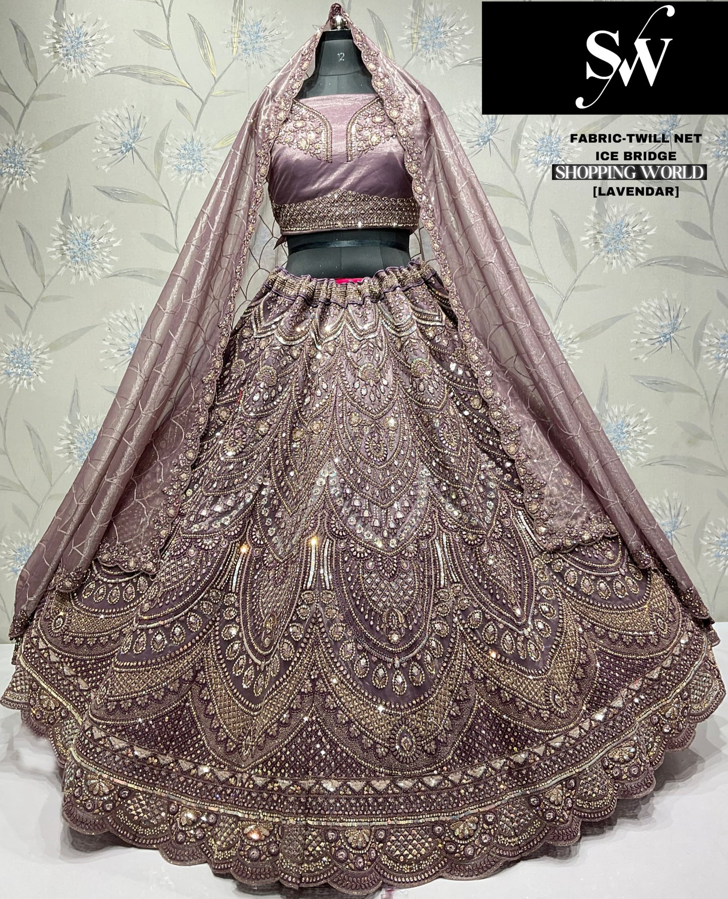 Lavishing pink Lehenga Twill Net
