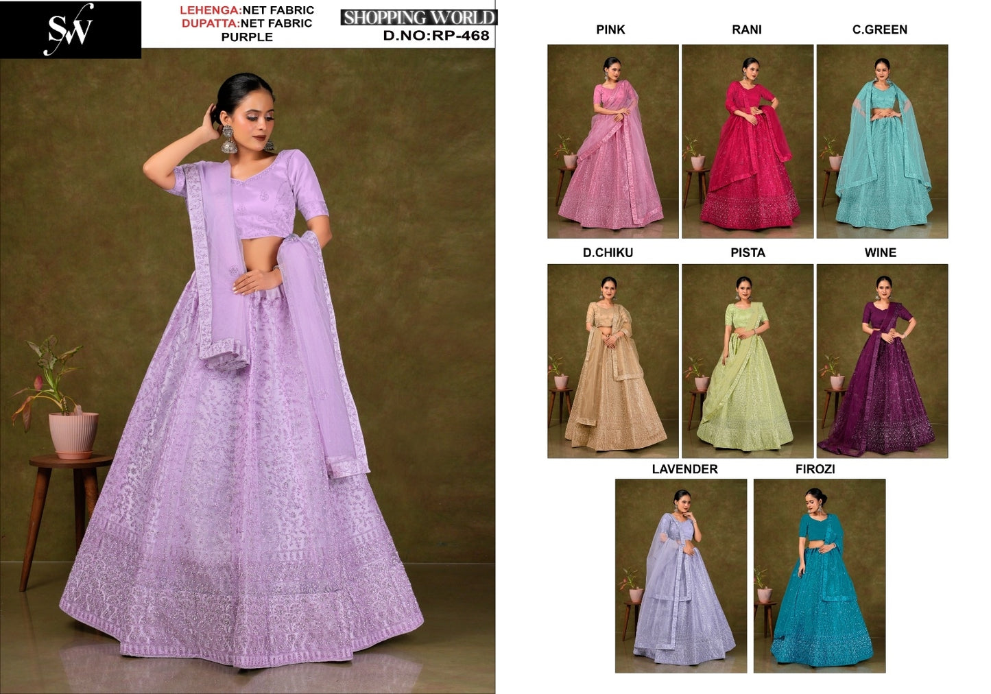 Delightful purple Net Lehenga