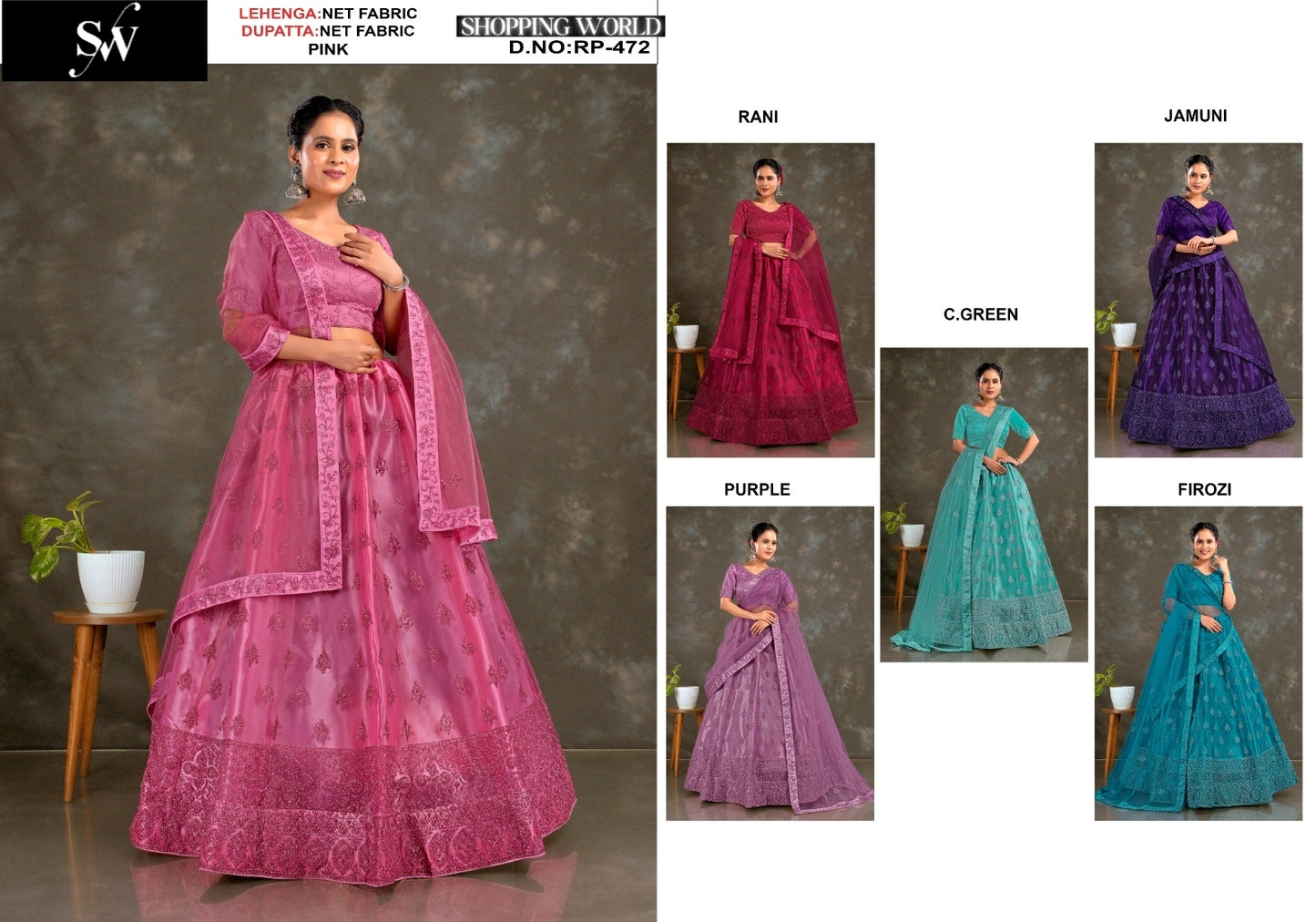 Pleasing pink Net Lehenga