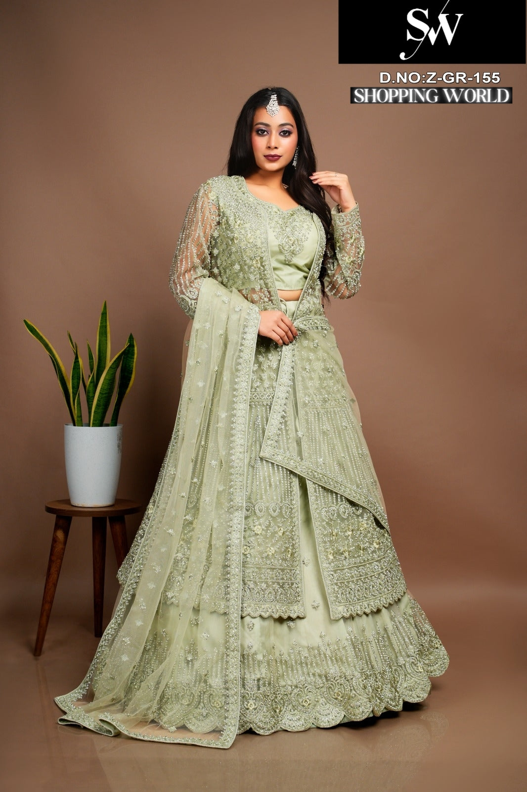 Stunning pista green Peplum long Dress Farshi Gaharara Bridal Dress Muslim Special