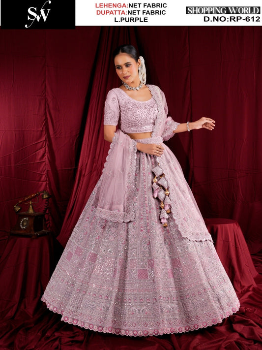 Pleasing pista green Net Lehenga