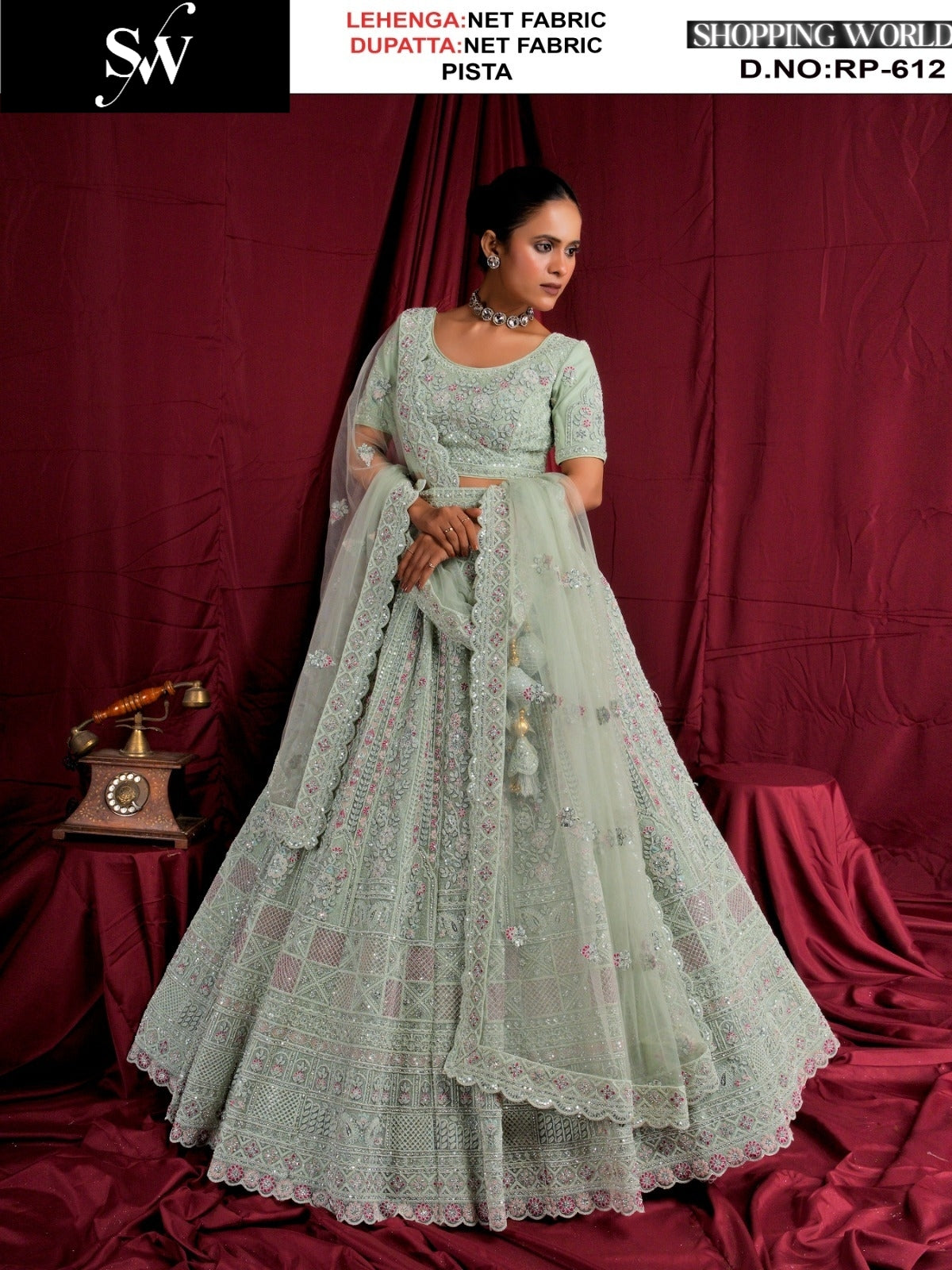 Lavishing light purple pink Net Lehenga