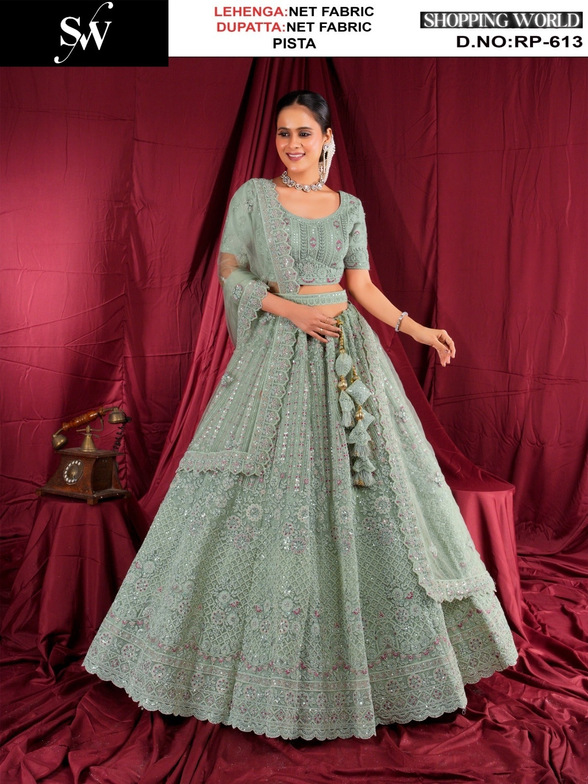 Engaging White Light peach Net Lehenga