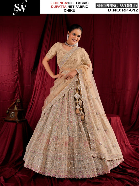 Lavishing light purple pink Net Lehenga