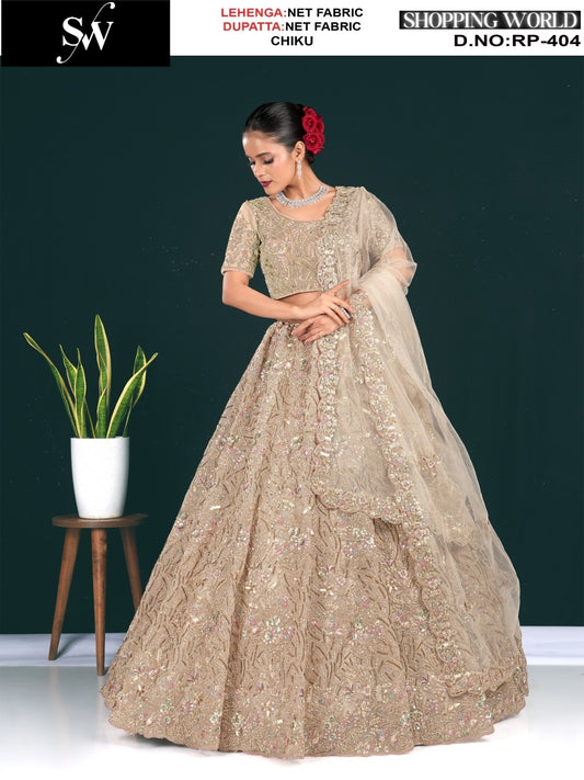 Awesome Lavender Lilac purple Net Lehenga