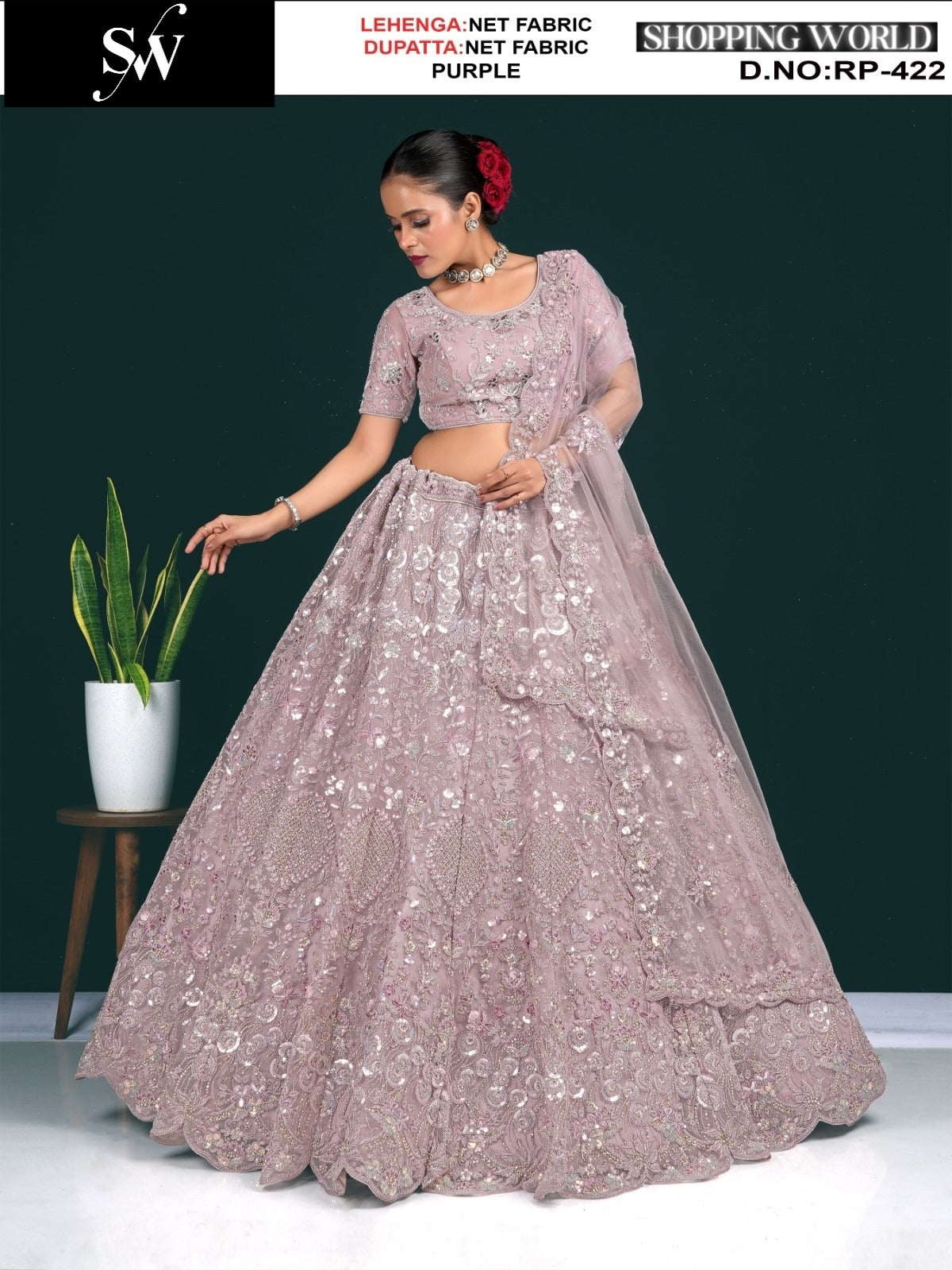 Gorgeous Chiku beige Net Lehenga