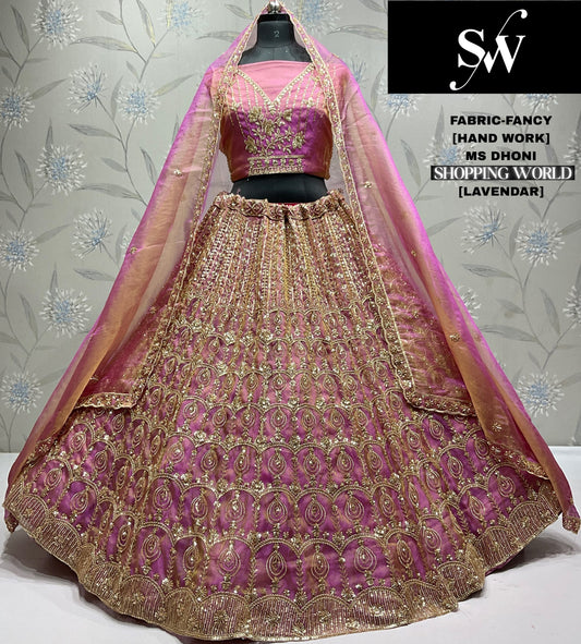 Something different purple Fancy Handwork Lehenga