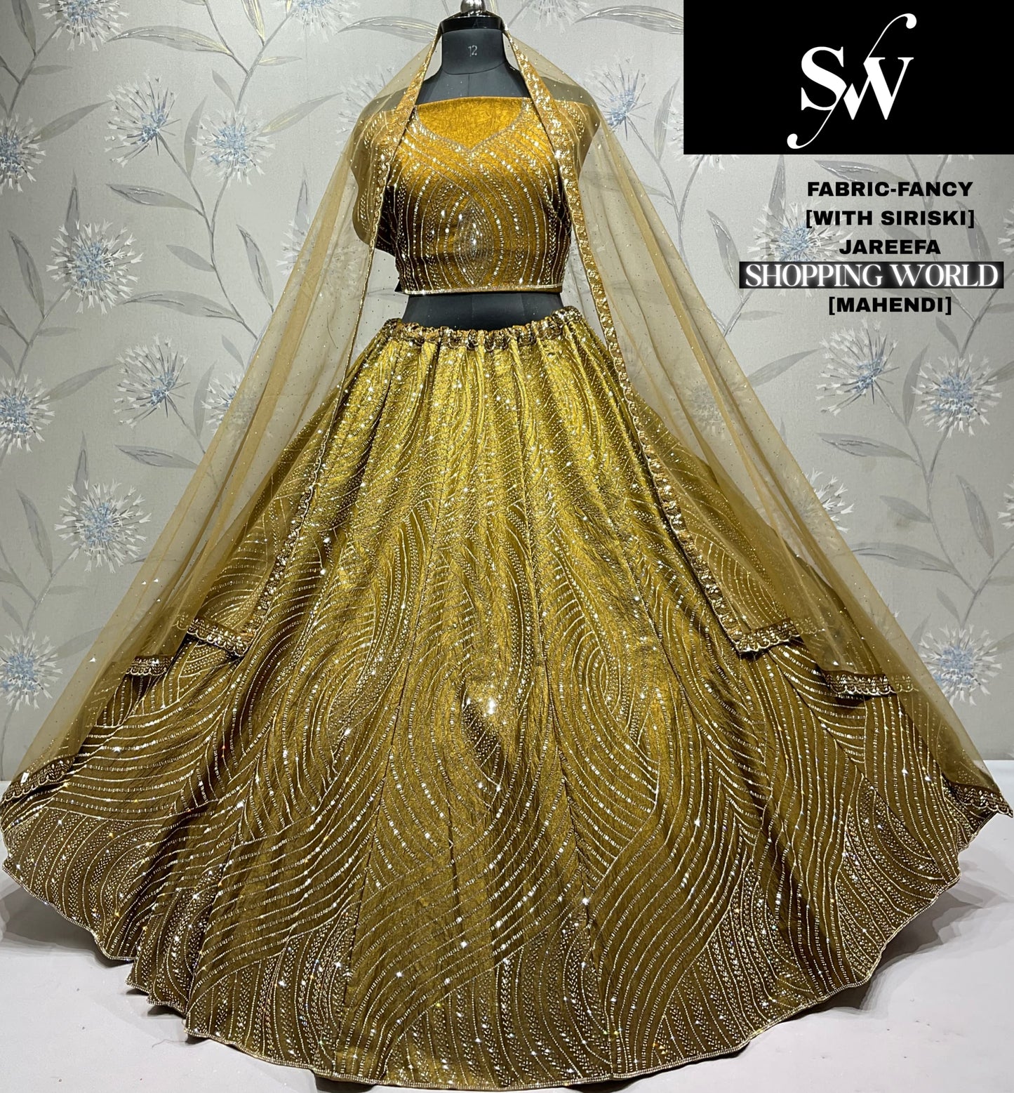 Fabulous wine Fancy Lehenga stone work